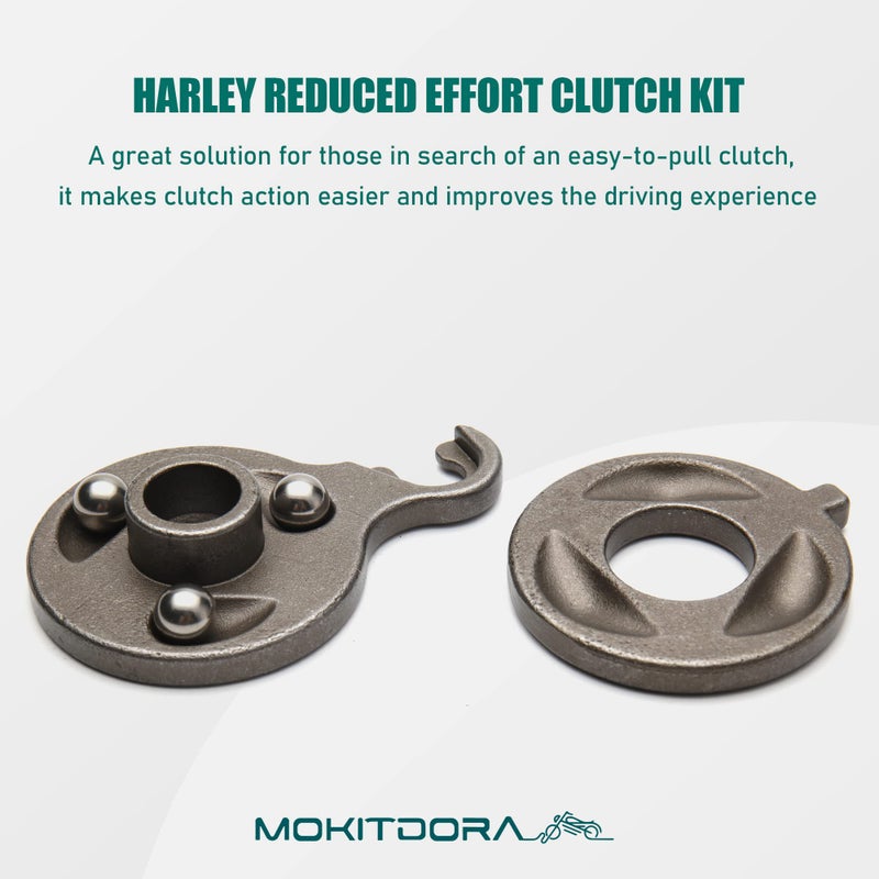MoKitDora Dyna Softail Touring Easy Lever Pull Ramp Reduced Effort Clutch Kit for Harley 1987-up Big Twin & M8 Models - Image 4